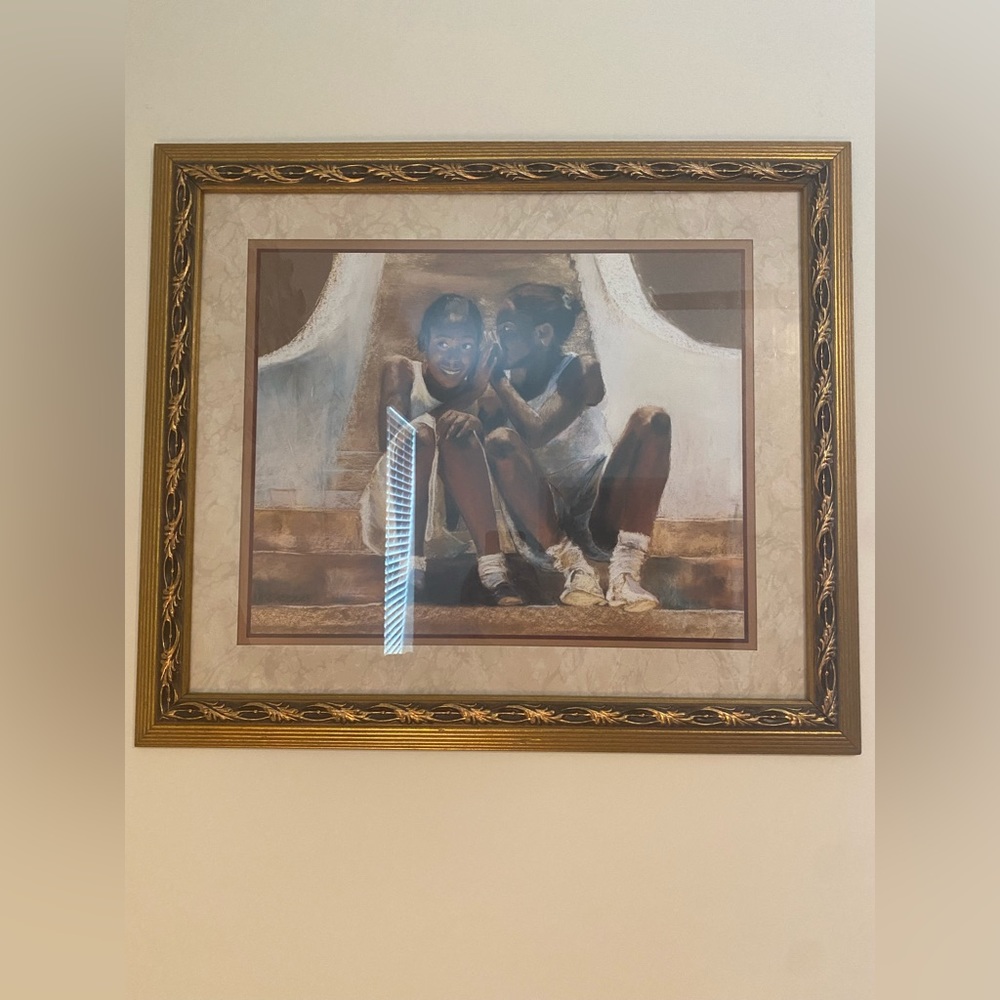 Gold Framed Whispering Wall Art